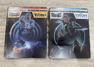 Tron & Tron: Legacy Limited Edition Steelbook Set 4K UHD + Blu-ray NEW SEALED - Picture 1 of 2
