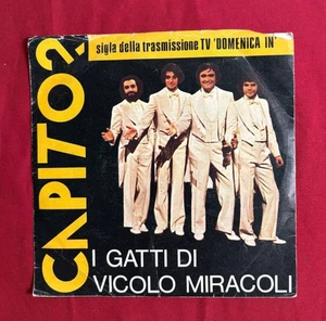 I GATTI DI VICOLO MIRACOLI 45 Giri SIGLA TV del 1978 CAPITO ? - Picture 1 of 3