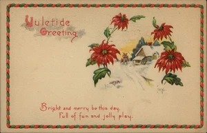 Yuletide Greeting Postcard 1917 Christmas Hartford WI Wisconsin - Picture 1 of 2