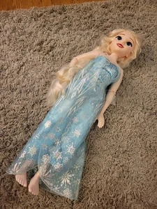 "Muñeca Elsa 38"" My Life Size vestido azul Disney Frozen Jakks Pacific SONIDO FUNCIONA" - Imagen 1 de 15