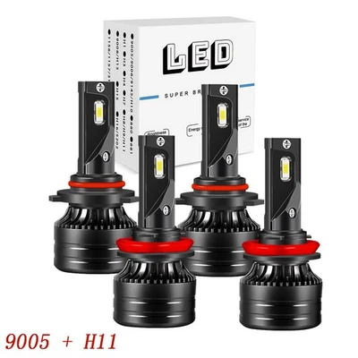 For Saturn L200 2003 4x Combo LED Headlight High/Low Beam Bulbs Bright Kit White - Image 1 of 4