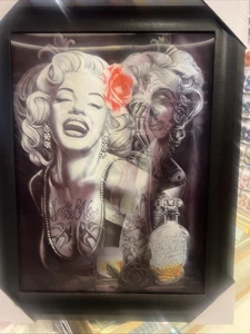 Marilyn Monroe 3-D Picture 3 Pictures In 1 Sleek,Black Frame, Classic Gift T,S￼￼ - Picture 1 of 11
