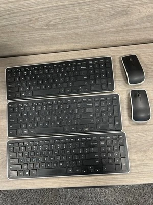 Dell KM714 WM514 Wireless Slim Keyboard Mouse Combo +Receiver  Lot - Image 1 of 3