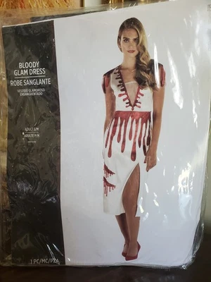 Halloween Outfit Costume Bloody Glam Vampire Dress Horror Jeweled Decorated S/M - Image 1 of 3