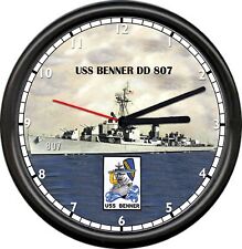 USS Benner DD 807 US Navy Veteran US Navy Military Ship Sign Wall Clock