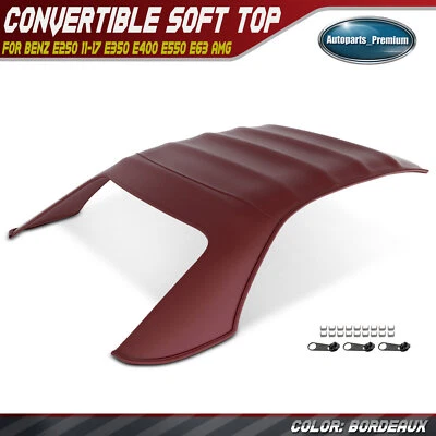 Tapa blanda convertible Burdeos para Mercedes-Benz E250 2011-2017 E350 E550 E63 AMG Foto 1 de 4