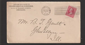 1895 Chicago ILL Advt corner cover Deane Bro's & Lincoln Wabash Ave (e308) - Picture 1 of 1