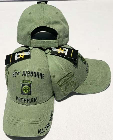 US Army 82nd Airborne Olive Drab Green Adjustable Hat US Army 82nd