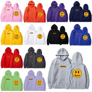 Drew house print Hoodie Men's Hooded Sweatshirt Coat Pullover Tops Women Unisex - Picture 1 of 19