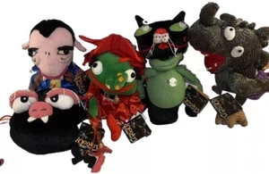 5 rari peluche 2002 Oooky Kooky Spooky Commonwealth Halloween mostro caramelle con etichetta - Foto 1 di 16