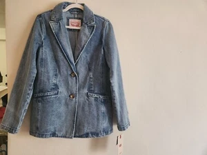 Levi's denim blazer light denim Blue Sz S BNWT - Picture 1 of 11