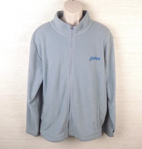 Detroit Lions Mens Fleece Sweater Size Xl Gray Blue Cover