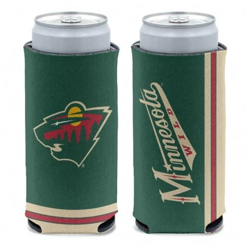 Minnesota Wild 12oz Slim Can Cooler [NEW] NHL Beer Seltzer Coozie Claw Holder Cover