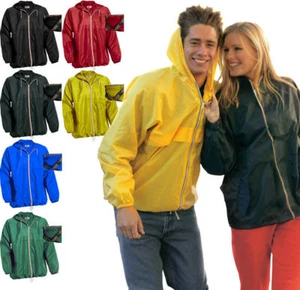GIACCA A VENTO CON CAPPUCCIO IMPERMEABILE UOMO DONNA ANTI PIOGGIA MOTO K WAY MTB - Foto 1 di 8