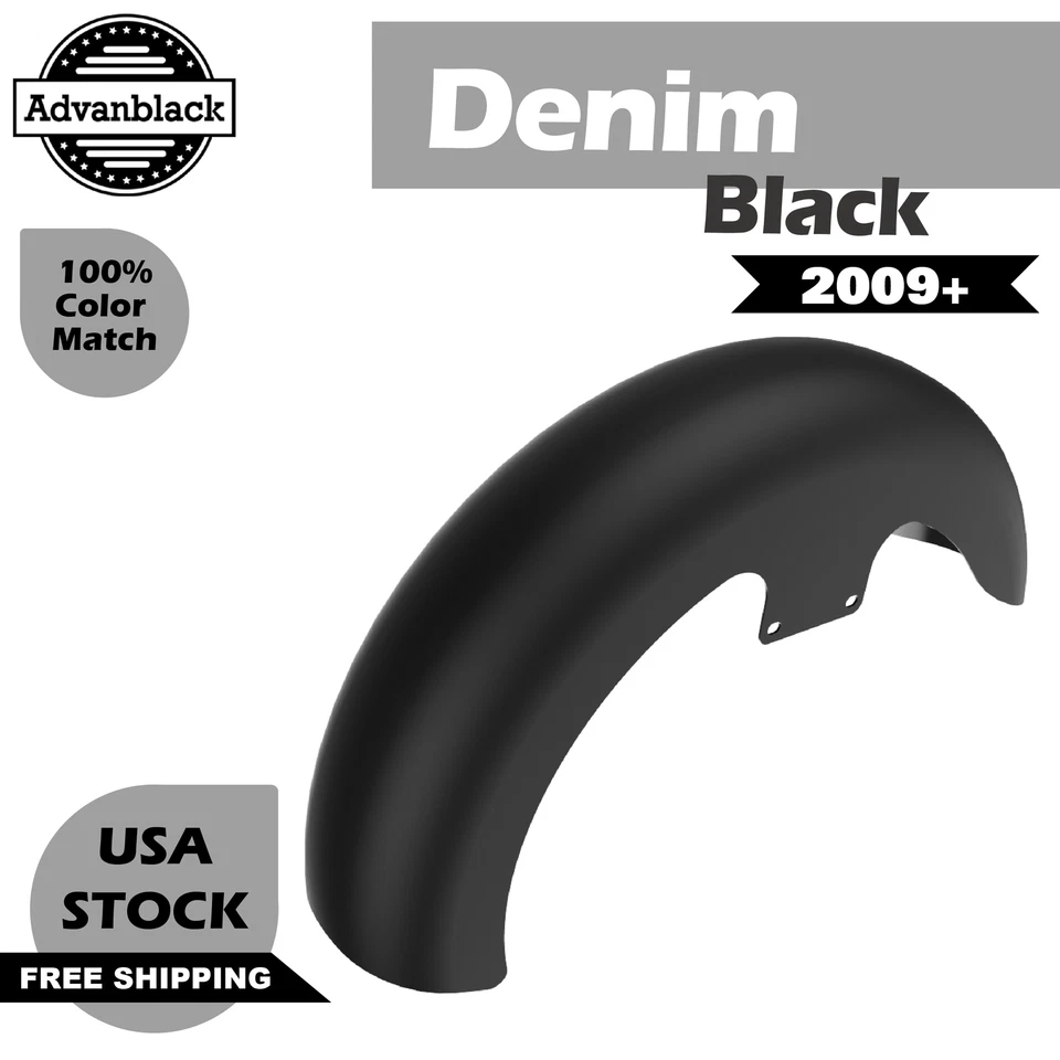 Guardabarros delantero Denim negro 19" Reveal Hugger para 09+ Harley Street Road Electra Foto 1 de 4