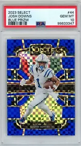 JOSH DOWNS 2023 PANINI SELECT ROOKIE BLUE PRIZM #/199 PSA 10 GEM COLTS RC #44 - Picture 1 of 2