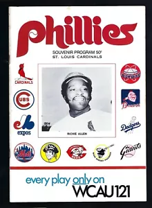 RICHIE ALLEN St. Louis Cards 1970 Philadelphia Phillies Program Unused Score Car - Picture 1 of 6