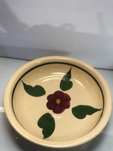 ~ WONDERFUL WATT RIO ROSE YELLOW WARE POTTERY SPAGHETTI BOWL VINTAGE 1949-1953 ~ - Picture 1 of 6