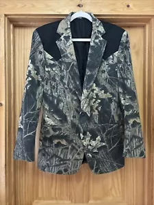 Vintage Mossy Oak Break UP Camouflage Sport Mantel Herren Gr. 38R schwarz Passe Union Made USA - Bild 1 von 13