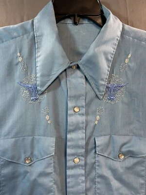 Camisa a Presión Vintage Western Bordada Perla - Champion Westerns L Bulls Sparkle Foto 1 de 4