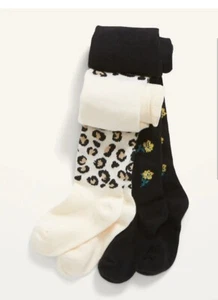 2 Pack- Soft-Knit Printed Tights For Toddlers - Picture 1 of 1