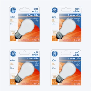 4 - GE Ceiling Fan Appliance 40W Soft White Vibration Resistant Bulb Medium Base - Picture 1 of 8