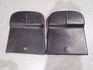 65-67 C2 Corvette Deluxe BLACK Plastic Seat Back Rear Covers--Survivors! - Foto 1 di 16