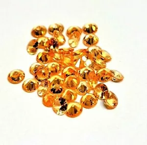 54x Mandarin Garnet - Lot Facetted Round 2,3 -2, 5mm 3,60ct. (1252D) - Picture 1 of 4
