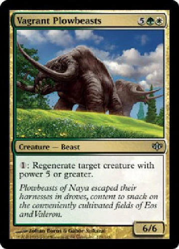 VAGRANT PLOWBEASTS Conflux MTG Magic the Gathering Cards DJMagic - Image 1 of 1