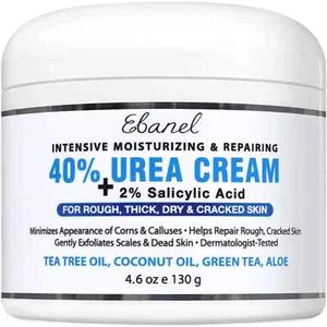 Ebanel Urea Cream 40% plus Salicylic Acid 2%, Foot Cream for Dry Cracked Heels - Picture 1 of 6