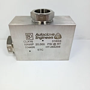 Parker Autoclave Engineers Elbow CLX16 316SS 20,000psi 504496 HT-284298 NOS. - Picture 1 of 13