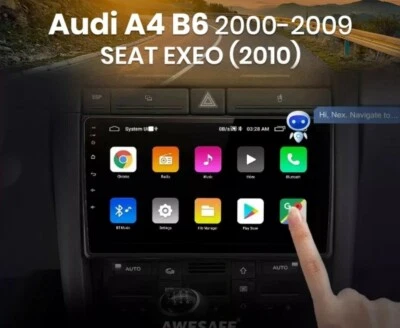 RADIO 2 DIN 9" PER AUDI A4 B6 B7 ANDROID BLUETOOTH USB GPS NAVIGATORE WI-FI  - Immagine 1 di 3
