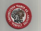 Southwestern Transportation Co truck driver patch 2-7/8 in dia #32