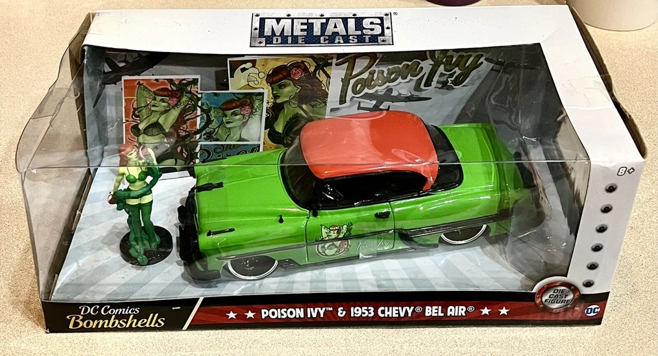 🏁 Jada Toys DC Comics Bombshells Poison Ivy y Chevy Bel Air 1953 1:24 🏁 Foto 1 de 3