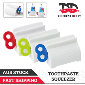 3x Toothpaste Squeezer Bathroom Tube Easy Stand Dispenser Rolling Holder Seat AU - Picture 1 of 11