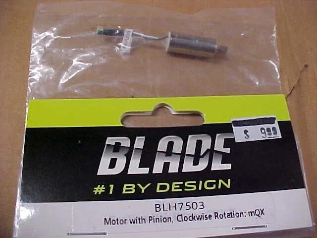 BLADE BLH7503 = MOTOR W/PINION, CLOCKWISE ROTATION: mQX (NEW) - Image 1 of 1