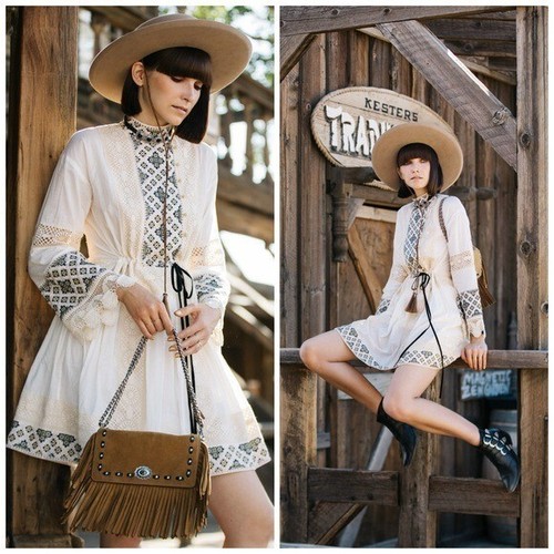 Nuovo Tory Burch raro mini abito Carlotta in pizzo con rifiniture ricamate taglia 10