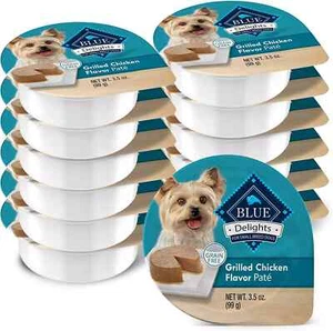 Blue Buffalo Delights Grilled Chicken Pate Small Breed Wet Dog Food 12 Ct, 11/25 - Picture 1 of 10