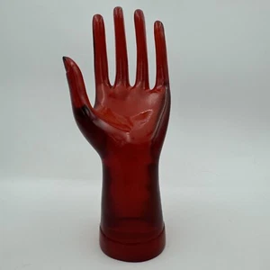 Ring Holder Red Hand Resin Bloomingville 8” Tall - Picture 1 of 11