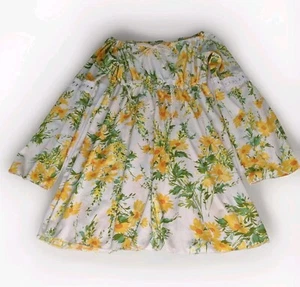 Vintage 60's Mini Dress Size XS Floral Print Bell Sleeve Empire Waist Retro GUC - Picture 1 of 7