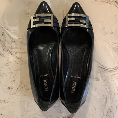 Puntera Fendi doble F puntiaguda para mujer talla 38 plana Foto 1 de 4