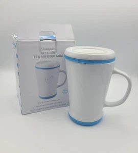 CasaWare Tilt and Drip Tea Infuser Mug Ceramic 14oz - Picture 1 of 11