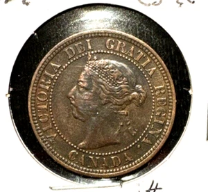 Canada 1891 large cent C3 LL LD KM 7 XF detail - Picture 1 of 2