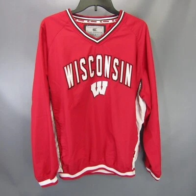 Пуловер ветровка куртка мужская Wisconsin Badgers размер L Colosseum Large - Изображение 1 из 4