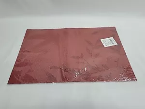 placemats set of 4 rectangle Red Floral Heat resistant washible pvc - Picture 1 of 3