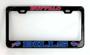 Buffalo Bills Black License Plate Frame - Premium Powder Coated Metal - Bild 1 von 1