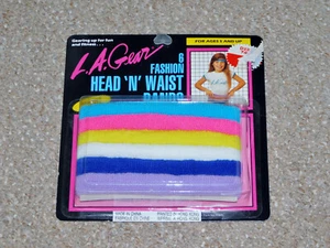 1985 L.A. Gear Neon 6 Fashion Head 'N' Waist Bands Set MOC Brand New Child Size - Picture 1 of 8