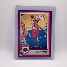 2022-23 Panini NBA Hoops Jalen Green Purple Parallel #126 Houston Rockets