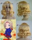 Party Healthy Wig Aph Francis France Cosplay Short Blonde Wavy Wig Wigs Hairnet