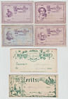 Lot de 6 cartes de récompense du mérite victorien années 1800 école souvenir